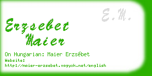 erzsebet maier business card