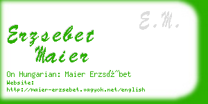 erzsebet maier business card